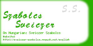 szabolcs sveiczer business card